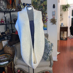 Women's Unbranded Cream Knit Infinity Scarf One Size